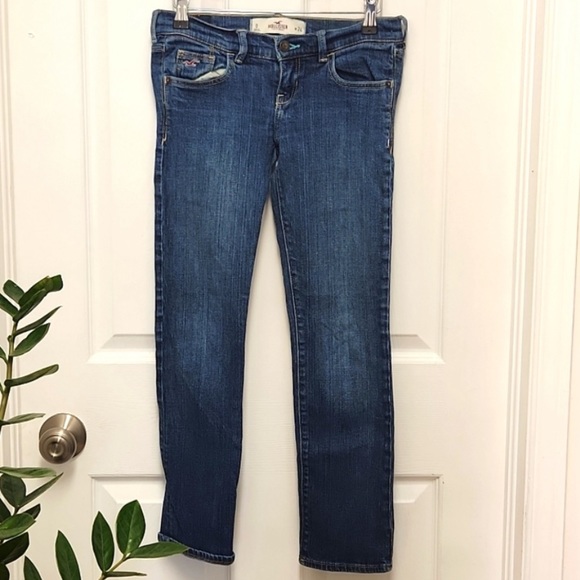 Hollister Denim Jeans perfect like new dark blue skinny size 0 w 24 Like NEW - Picture 1 of 5